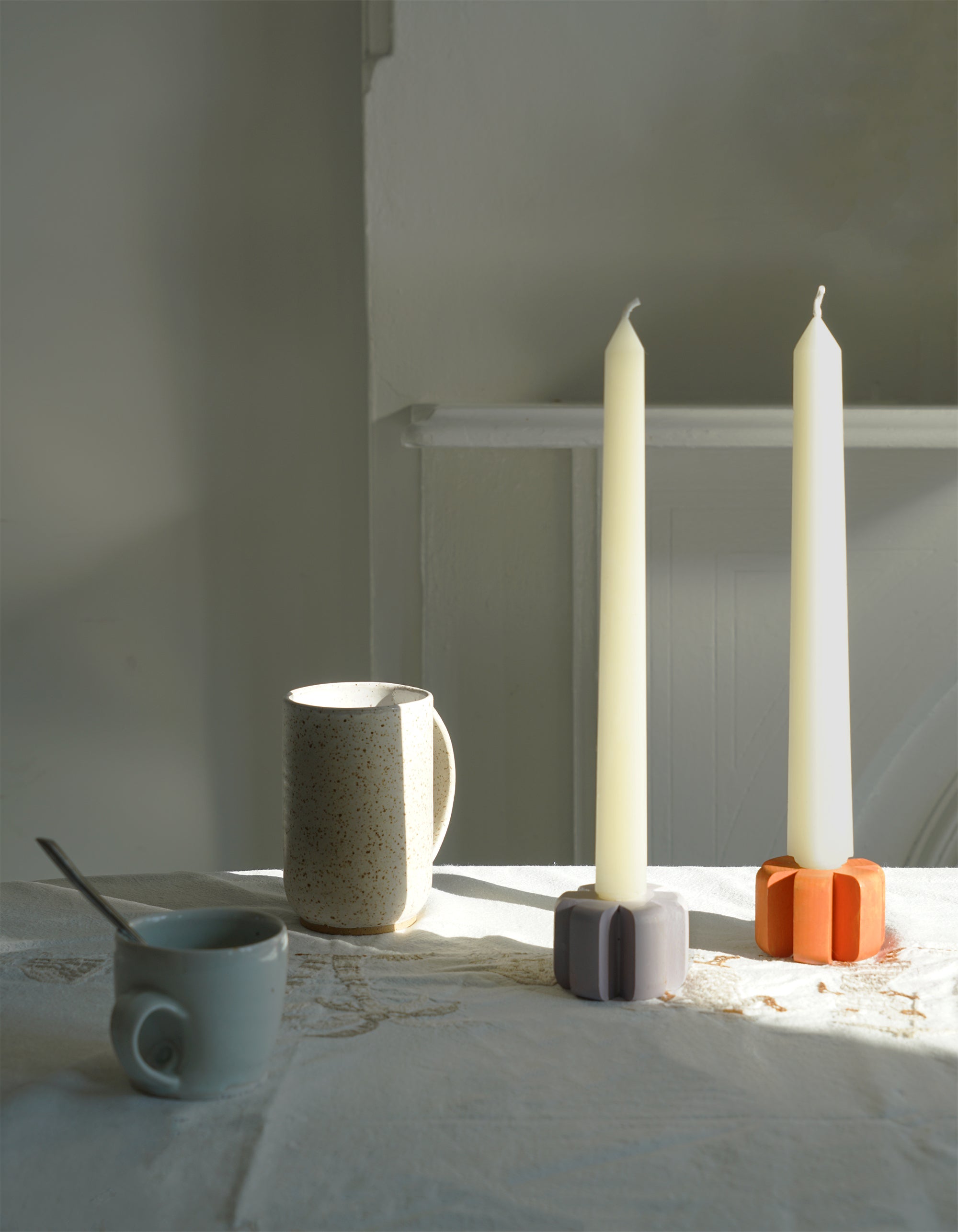 Asterisk Candleholder Pair - Colorful