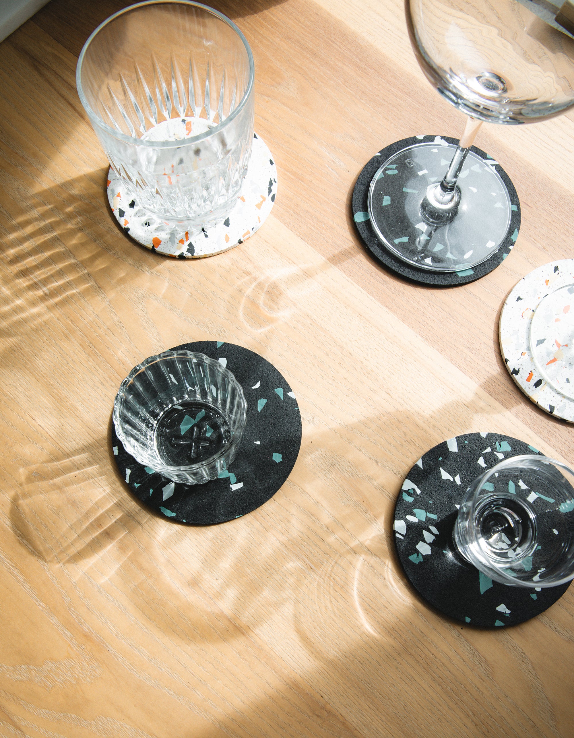 Cosmos Coasters in Terrazzo
