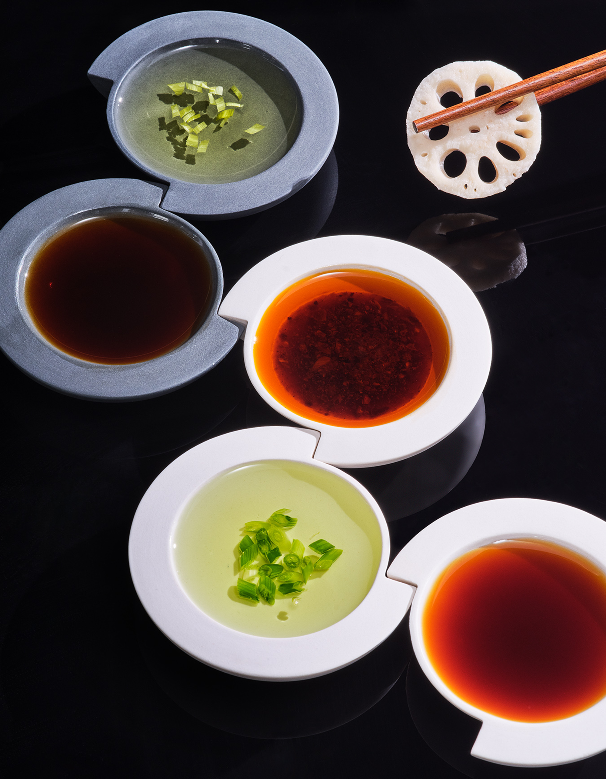 Kaolin Sauce Dish Set of 3 Graphite