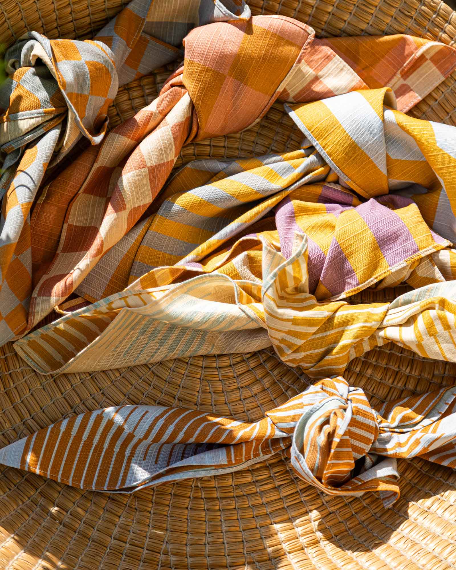 Quiet Season Collection of reversible dinner napkins