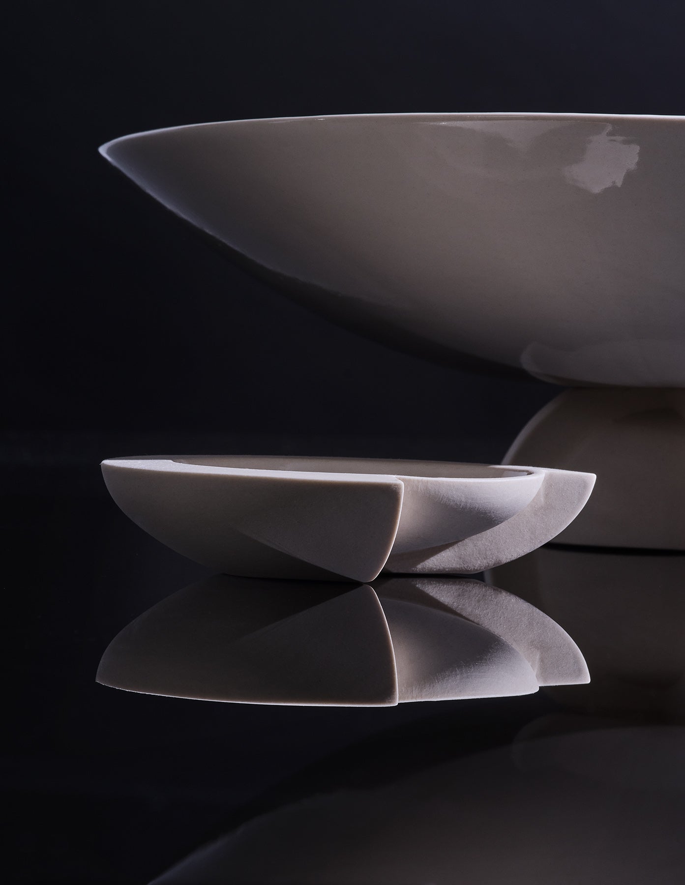Kaolin Sauce Dish Set of 3 White